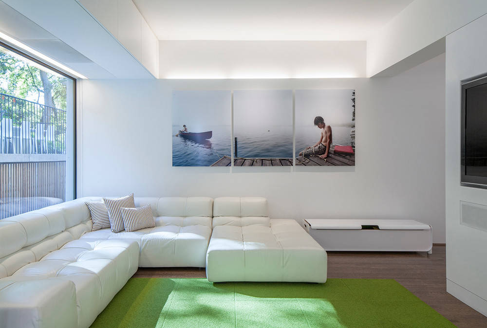 LED task lighting illuminating a reading nook with clear light.
